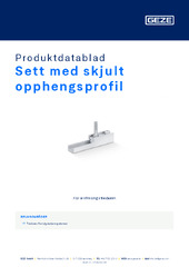 Sett med skjult opphengsprofil Produktdatablad NB