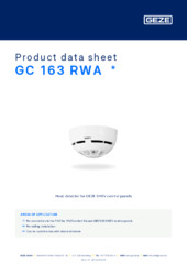 GC 163 RWA  * Product data sheet EN