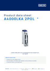 A4000LKA 2POL  * Product data sheet EN