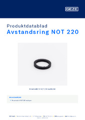 Avstandsring NOT 220 Produktdatablad NB