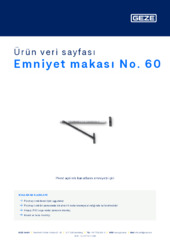 Emniyet makası No. 60 Ürün veri sayfası TR