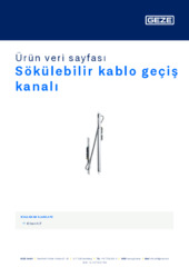 Sökülebilir kablo geçiş kanalı Ürün veri sayfası TR