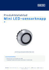 Mini LED-sensorknapp  * Produktdatablad SV