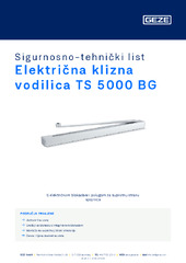 Električna klizna vodilica TS 5000 BG Sigurnosno-tehnički list HR