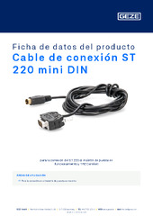 Cable de conexión ST 220 mini DIN Ficha de datos del producto ES