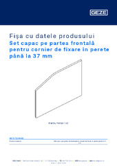 Set capac pe partea frontală pentru cornier de fixare în perete până la 37 mm Fișa cu datele produsului RO