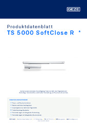 TS 5000 SoftClose R  * Produktdatenblatt DE