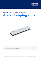 Glass clamping shoe Product data sheet EN