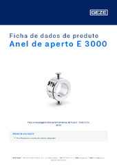 Anel de aperto E 3000 Ficha de dados de produto PT