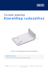 Szerelőlap rudazathoz Termék adatlap HU