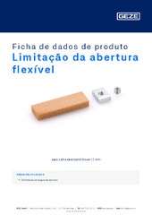 Limitação da abertura flexível Ficha de dados de produto PT