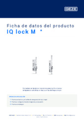 IQ lock M  * Ficha de datos del producto ES