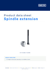 Spindle extension Product data sheet EN