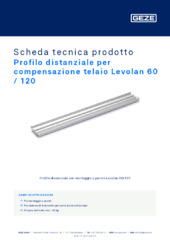 Profilo distanziale per compensazione telaio Levolan 60 / 120 Scheda tecnica prodotto IT