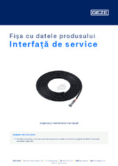 Interfață de service Fișa cu datele produsului RO