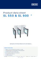 SL 550 & SL 900  * Product data sheet EN