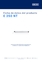 E 250 NT Ficha de datos del producto ES