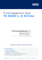 TS 5000 L-E ECline Productgegevens tabel NL
