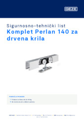Komplet Perlan 140 za drvena krila Sigurnosno-tehnički list HR