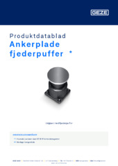 Ankerplade fjederpuffer  * Produktdatablad DA