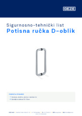 Potisna ručka D-oblik Sigurnosno-tehnički list HR