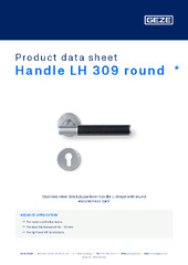 Handle LH 309 round  * Product data sheet EN