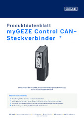 myGEZE Control CAN-Steckverbinder  * Produktdatenblatt DE