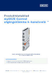 myGEZE Control utgångsklämma 4-kanalsrelä  * Produktdatablad SV