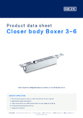 Closer body Boxer 3-6 Product data sheet EN
