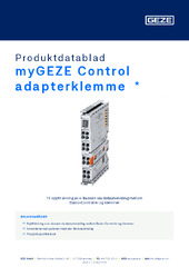 myGEZE Control adapterklemme  * Produktdatablad NB