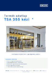 TSA 355 kézi  * Termék adatlap HU