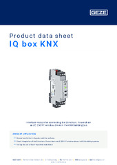 IQ box KNX Product data sheet EN