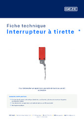 Interrupteur à tirette  * Fiche technique FR