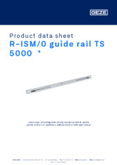 R-ISM/0 guide rail TS 5000  * Product data sheet EN