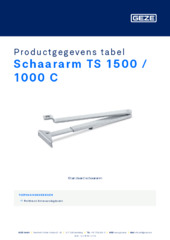 Schaararm TS 1500 / 1000 C Productgegevens tabel NL