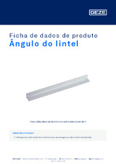 Ângulo do lintel Ficha de dados de produto PT
