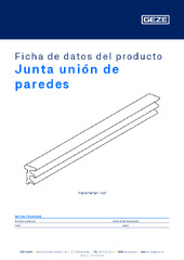 Junta unión de paredes Ficha de datos del producto ES