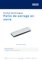 Patin de serrage en verre Fiche technique FR
