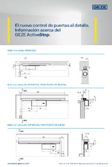 Características técnicas GEZE ActiveStop