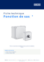 Fonction de sas  * Fiche technique FR