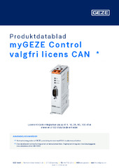 myGEZE Control valgfri licens CAN  * Produktdatablad DA