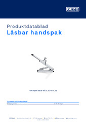 Låsbar handspak Produktdatablad SV