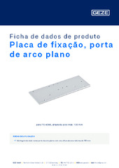 Placa de fixação, porta de arco plano Ficha de dados de produto PT