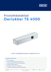 Dørlukker TS 4000 Produktdatablad DA