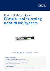 ECturn Inside swing door drive system Product data sheet EN