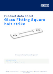 Glass Fitting Square bolt strike Product data sheet EN