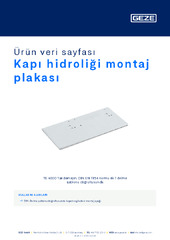 Kapı hidroliği montaj plakası Ürün veri sayfası TR