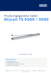 Glijrail TS 5000 / 3000 Productgegevens tabel NL