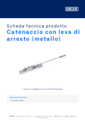 Catenaccio con leva di arresto (metallo) Scheda tecnica prodotto IT