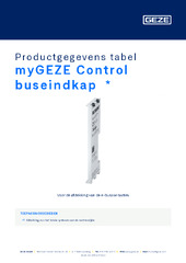 myGEZE Control buseindkap  * Productgegevens tabel NL